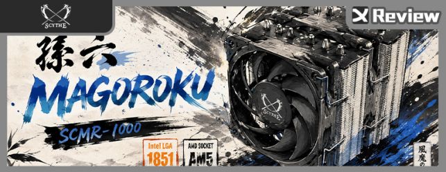 Scythe 孫六 MAGOROKU SCMR-1000 風冷開箱測試 / 雙塔 6 熱管、塔高155mm、狂風丸雙風扇