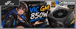 入門 CP 全模組！FSP VIC GM 850W 電供開箱 / ATX 3.1、黑色扁平線材、編織網 12V-2x6